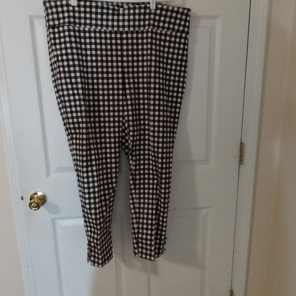 Black and white checked slacks by 89th & Madison